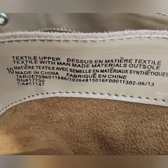 Wedge MERONA Ankle Boots Women's Sz 9 Lace Up 3.5" Heels Tan Faux Leather - Picture 7 of 14